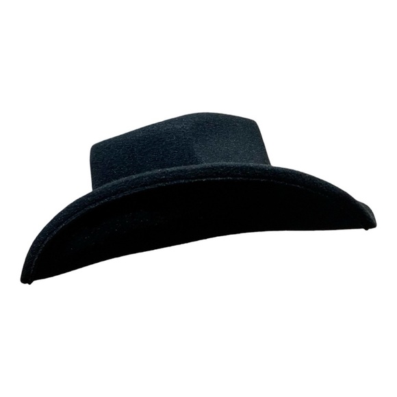 Women’s House of Harlow 1960 Black Cowgirl Hat with Rhinestone Band - Picture 4 of 5